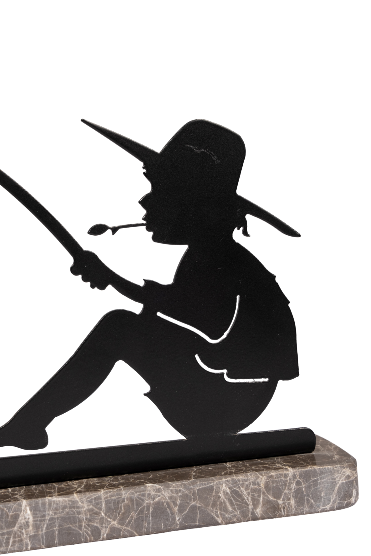 Balık Tutan Adam Metal Obje