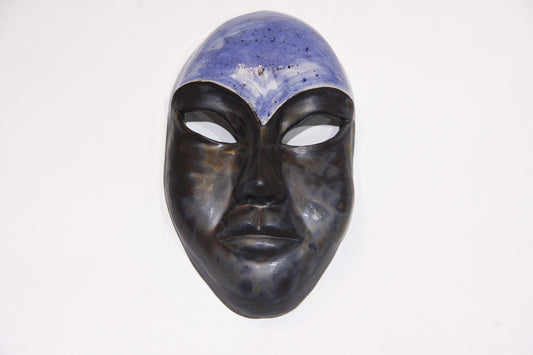 Dekoratif El Yapımı Seramik Duvar Objesi Maske