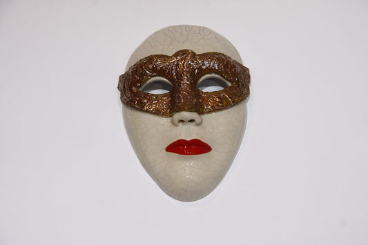 Dekoratif El Yapımı Seramik Duvar Objesi Maske ürününün kopyası